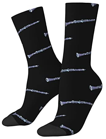 DISNIMOO Chaussettes fantaisie pour clarinette pour homme, femme, adolescent, blanc, taille unique, Comme indiqué sur la photo, Taille unique