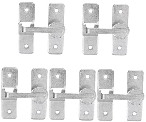 Gadpiparty 5pièces Verrou De Porte Coulissante Loquet De Sécurité Pour Porte De Grange Serrure à Degrés Installation Facile Intérieur Et Extérieure