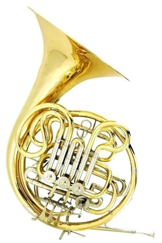Bb Waldhorn Professionelles Doppelhorn Mit Kupfernickelkorpus Und Goldlack 4 Klappen