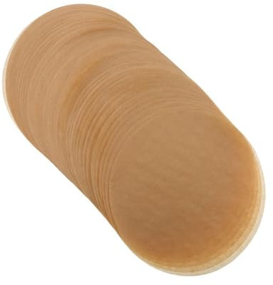 Lot de 100 feuilles de papier parchemin rond anti-adhésif, pour gâteaux, biscuits, pizzas, grille-pain, four, congélation de la viande et séparation des aliments.