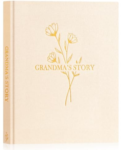 Lanpn Mormor Berätta historien om ditt liv med 260 frågor, mormor pratar om dig livets dagbok bok minnen mors dag födelsedag jul present mormor roty bok, beige