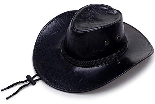 WUFANGBU Fedora Trilby Filzhut Hut Cowboyhut Stroh Gewebter Ritterhut Outdoor-Hut Sonnenblende Hut Herren Und Damen Atmungsaktiver Hut Einheitsgröße Schwarz