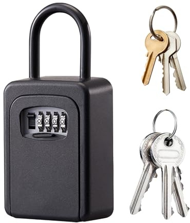 Tyinerc Boîte De Sûreté pour Clés,Stockage de Mots de Passe,Coffret à Clé avec Code - pour Propriétaires Voyage Vacances Bureaux Aidants Porte Portail Installation Partagée