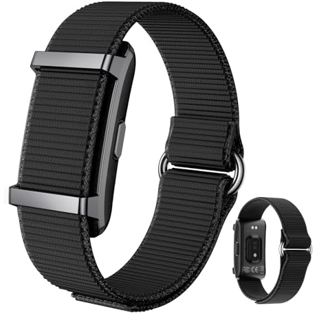 Smart Bracelet Fitness Trackers for Men Women, Smart Watch 24/7 Heart Rate Sleep Stress HRV Monitor, 170+ Sports Modes, 2 Bands, Free APP Black