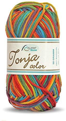 Rellana 50g Schulgarn Tonja Color - Farbe: 466 - Multicolor - (Lager: Bü-grCo-li-o)