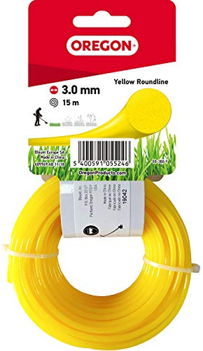 Oregon Round 3mm Strimmer Line Heavy Duty, 3.0mm x 15m | Trimmer Line Tackles Long Grass, Weeds, Edges & Thick Vegetation, Professional Nylon Strimmer Wire, Fits Most Standard Models