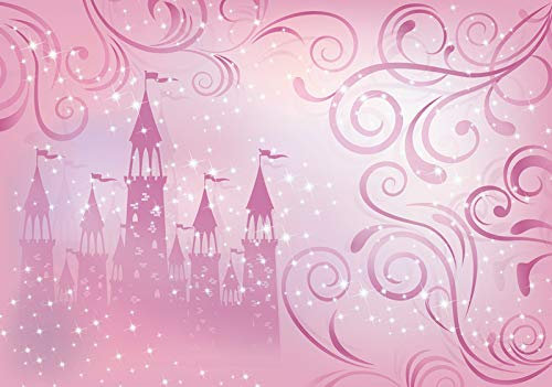 Consalnet - Vlies Fototapete Kinderzimmer 254x184 cm Prinzessin Mädchen Schloss Rose - Fototapeten Tapeten für Kinder Kindertapete - Vliestapete Wandtapete Tapete 3D Effekt