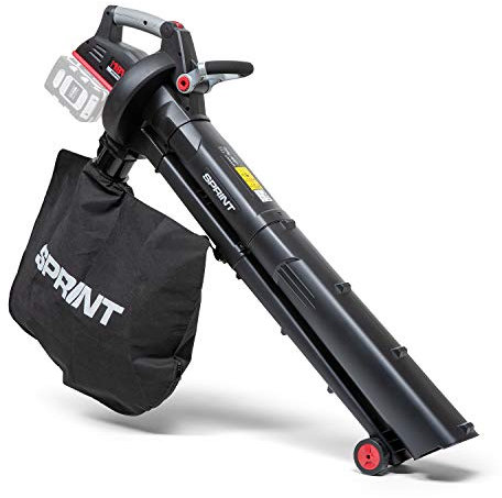 Sprint 1697307 18LBV Dual Soffiatore/Aspiratore 18V/36V a Batterie agli Ioni di Litio, Senza Filo, Velocità dell'Aria 247 km/h, Motore Brushless, Sacco Morbido da 45L, solo Corpo Macchina