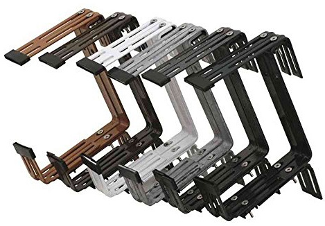 Siena Garden 897658 Gigant Blumenkastenhalter für Mauer & Geländerbreiten von 4-14 cm, braun (3 Paar)
