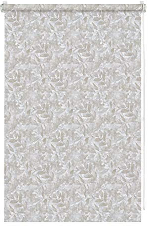 Gardinia EASYFIX Rollo Dekor zum Klemmen, Blickdicht, Alle Montage-Teile inklusive, Natural Camouflage, Hellgrau/Taupe, 75 x 150 cm (BxH), 36169