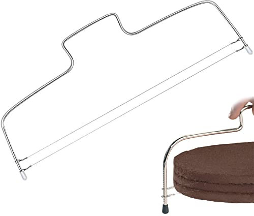 Tang Yuan Affettatrice manuale per torte in acciaio inossidabile,sega per la stratificazione del pane in acciaio inossidabile 304,doppia linea di taglio