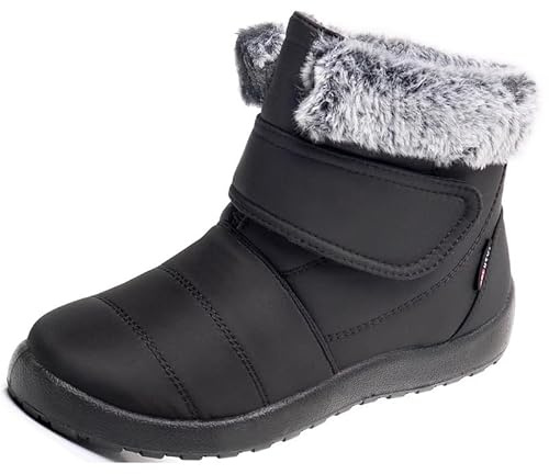 Bravover Women Snow Boots Winter Boots For Women Ladies Warm Shoes Fur Lined Winter Warm Snow Boots For Women Waterproof Anti-Slip Ankle Snow Boots Lightweight Outdoor