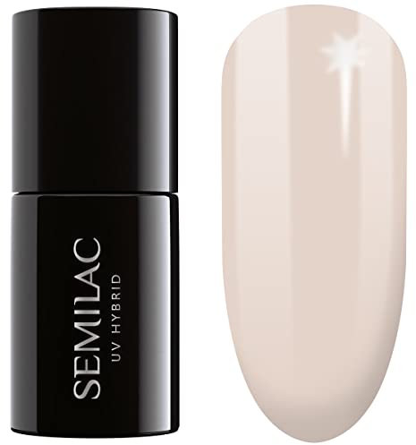 SEMILAC Gel Nail Polish 583 Second Skin Nude - Full Coverage Gel Polish - Soak Off Easy To Use LED/UV Nail Lamp - Long Lasting Manicure and Pedicure up to 3 weeks