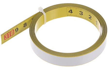 sourcing map Self Adhesive Tape Measure 300cm Metric Right to Left Read Sticky Measuring Tape Steel Workbench Ruler, Yellow