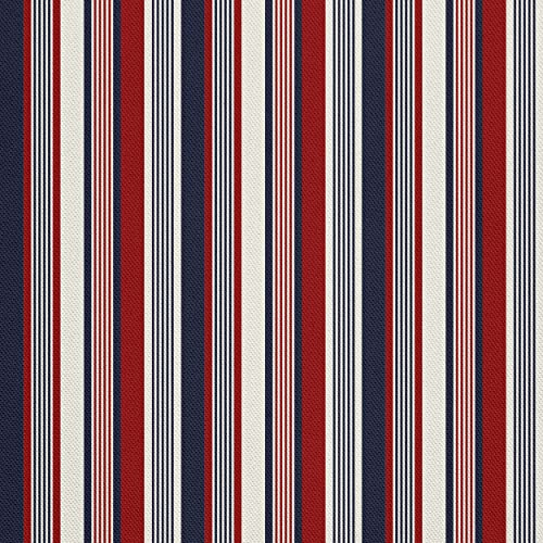 HEKO PANELS Stoff Oxford Wasserdichte Meterware Canvas-Stoff Polyester Stoff Zum Nähen Nähstoffe Möbelstoffe Dekostoffe Handwerken Wasserabweisend Blickdicht Streifen Blau Rot 1 Meter 155 x 100 cm