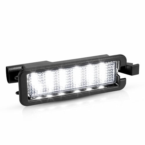 LESAUCE LED License Plate Light For 2015-2023 Dodge Charger Challenger Chrysler 300 Pacifica Jeep Compass, 6000K White, Tag Lamp Assembly Replacement, Pack of 1