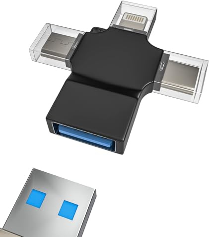 Lightning USB C Micro USB Adapter für Apple iPhone 15 Macbook Air für iPad Kompatibel mit Samsung Splitter Typ C Buchse Stick Herunterladen Foto Maus Kabel Zubehör OTG Jack Konverter