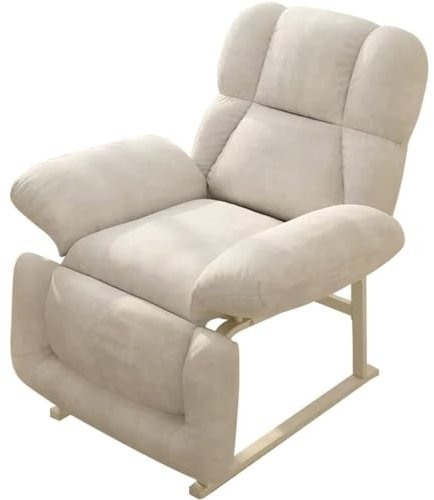 Relaxsessel Mit Hocker Akzentsessel Lesesessel Loungesessel Stuhl Polstersessel Mit Fußstütze,Rückenlehnenverstellung Faulenzersessel Modern Mit Großer Sitzfläche Für Schlafzimmer ( Color : /White )