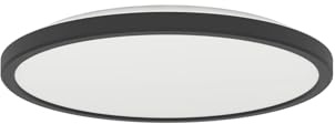EGLO Connect.Z Smart Home LED Taklampa För Badrum Rovito Z, Zigbee, App Och Alexa Röststyrning, Varmvit Kallvit, RGB, Dimbar Taklampa För Badrum, Svart, IP44, Ø 30 Cm
