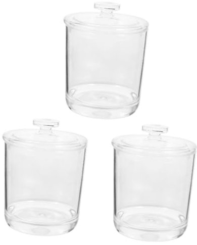 KONTONTY 3pcs Small Storage Jars Canisters Sealed Lid for Tea Cereals Sugar Snacks Airtight Food Containers