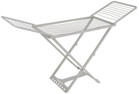 Étendoir à linge en plastique dur en résine - Envoi 24h - Séchoir à linge en résine résistant au soleil et aux intempéries - Intérieur et extérieur - Anticasse, anti-oxydation, pliable avec ailes,