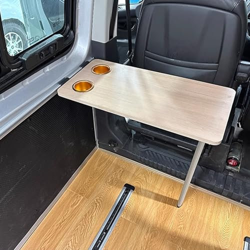 Klapptisch für Wohnmobile, an der Wand montierter Klapptisch, Abnehmbarer verschiebbarer Campingtisch, leicht zu verstauen, für Computer-Arbeitsplatzbock im Wohnwagen-Picknick (Farbe: Natur,