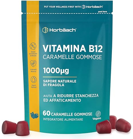 Vitamine B12 Gummies | 1000ug | Pour les Besoins Quotidiens | 60 Vegan Gummies | par Horbaach