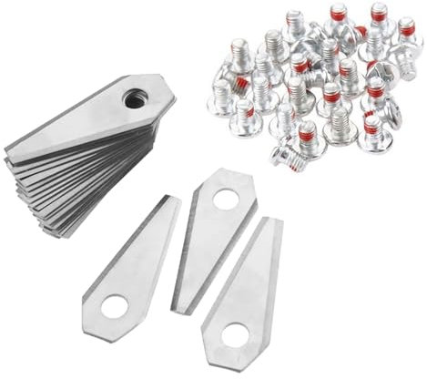 YJMYLTO 30pcs Trimmer Blade Lawn Mower Replacement Trimmer Cutter Piece Compatible with Husqvarna Automower/Garden Robotic Lawnmower Accessories(Silver 2-30pcs)