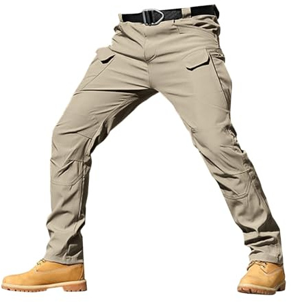 Pantaloni da Uomo Cargo Sportivi Cotone Pants Comodi Fitness Pantalone Uomo Eleganti Traspiranti Pantaloni da Running Moda Leggera Pantaloni da Trekking Casual Elasticizzati Pantaloni da Lavoro