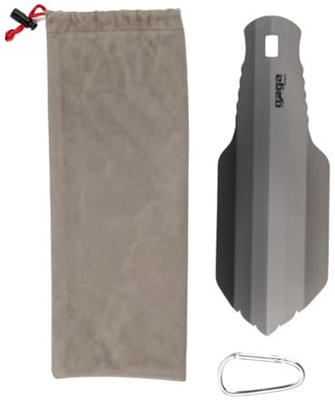 Gagasport Titanium Camping Shovel – Ultralight Compact Hiking Trowel | Survival Gear for Backpacking, Outdoor, Emergency Use | Titanium Mini Shovel for Digging Fire Pits, Latrines & Campsites
