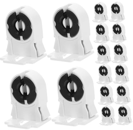 T8 Leuchtstoffröhren Halterungsclips 20 Stück Pc, LED Umrüstung | Lampenfassungen für LED Röhrenlampen, Lichtadapter für Keller und Büro, Einfache Montage