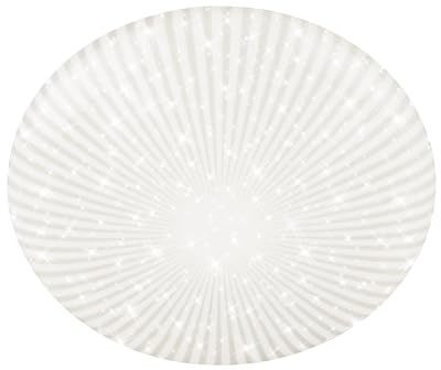 BRILONER - Lampara techo LED con cielo estrellado, luz blanca neutra, decoración, lamparas de techo salon, plafon LED techo, lamparas salon, plafones, 38x7 cm, blanco