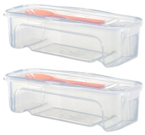 2Pcs Pasta Pot with Strainer Microwave Pasta Cooker, Stackable Microwave Noodle Cooker with Strainer Lid & Fork, BPA-Free for Home Dorm School Office