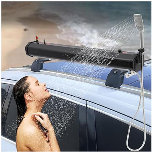 GAYAYAS Douche de Camping Portable à Fixer sur Voiture, Douche Solaire de Camping, Alimentation en Eau pour activités de Plein air, pour SUV, berlines, Camping-Cars, camions,20L