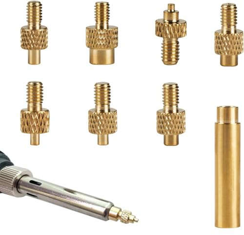 PYEUIFT 6 x Lötspitzen Einschmelzhilfe Set Für 3D Drucker Gewindeeinsätze Schmelzgewinde Heat Set Insert Zubehör Für Voron 2.4 M2/M2.5/M3/M4/M5/M6/M8 Mit Lötkolben