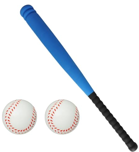 Hellery 1 Juguete Béisbol para Niños Set Bate Infantil Y Bolas Material EVA Seguro Portátil Actividad Recreativa Apto Entrenamiento Interior Exterio, Azul 64cm
