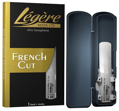 Légère Reeds - Altsaxophonblatt, French Cut, Blattstärke 2.50 (ASF2.50) - Hochwertiges synthetisches Holzblasrohr