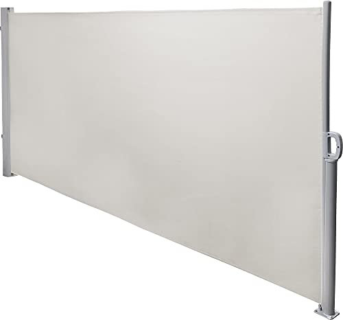 Seitenmarkise Sicht- und Sonnenschutz für Garten, Balkon und Terasse in (300 x 150 cm) und (300 x 180 cm) Farbe Beige Größe 300 x 150 cm