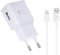 DBZYLN Chargeur avec Câble pour Samsung Galaxy S10,S10 Plus,S10E,S9,S9 Plus,S8,A13,A14,A22,A23,A33,A34,A51,A52,A53,A04S,A05S, Chargeur Rapide de Rechange d'origine avec 1.5m Type-C Câble - Blanc