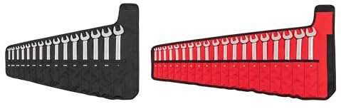 TEKTON Combination Wrench Set with Rolls, 34-Piece (1/4-1 in., 6-24 mm) | WCB94302