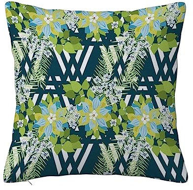 Pillowcases 18X18 Throw Pillow Covers for Home Decor,Styled Retro Barkcloth Fabricinspired Vintage Revival Design Stars Boomerangs Red,Pillows for Living Room sofa Cushion Case Gifts for Home Decor