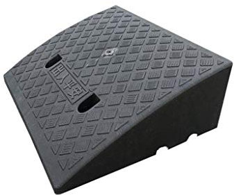 ANSNOW 17 cm Hohe Autorampen, Verdickte, Langlebige, Rutschfeste Matte Für Den Außenbereich, Straßenrand-Servicerampen, Supermarkt-Parkplatz-Bordsteinrampen/Schwarz/50 * 40 * 17Cm
