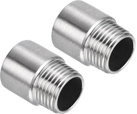 PATIKIL Bras D'Extension De Pommeau De Douche, Lot De 2, En Acier Inoxydable 304, Filetage Mâle G1/2 Vers Filetage Femelle G1/2, Longueur De Tuyau De 30 Mm Raccord De Tuyau Pour Rallonge