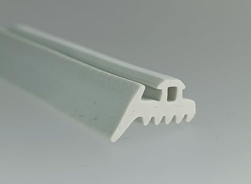 Lippendichtung L-3 hg - hellgrau Ersatzdichtung für Stegplatten-Profile weichmacherfrei EPDM Carport Terrasse Sprossendichtung (Rolle 15 m)