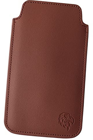 Davii Schutztasche Handytasche für Samsung Galaxy A02s / A03 / A03s / A04s, Hülle Einsteck Etui Lasche flach mit Band weich Adler Gehärtet SXS Alt-Rosa