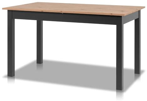 smart Esstisch 120 x 70 cm Asteiche, Küchentisch ausziehbar bis 160 cm | Esszimmertisch aus Holzwerkstoff inkl. erweiterbare Auszugsplatte, moderner Tisch für bis zu 8 Personen, Eiche