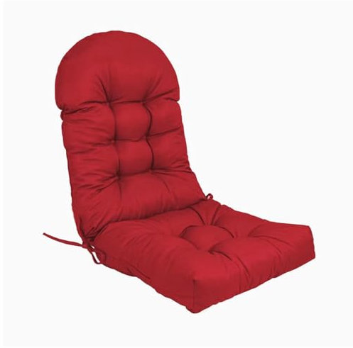 Hochrücken Adirondack Stuhlkissen, wasserdichte Schaukelstuhlkissen, Terrassekissen für Möbel im Freien,Rot