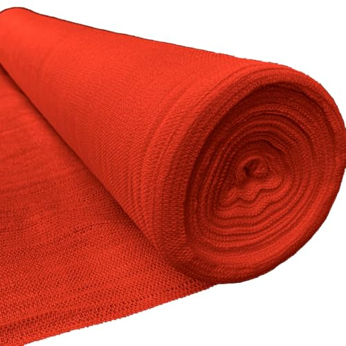 Farm Plastic Supply - Red Shade Cloth - 85% - Mesh Fabric for Fence Privacy Screen, Garden Shade, Mesh Fence Screening, Shade Cloth Rolls, Wind Screen (7' x 10')