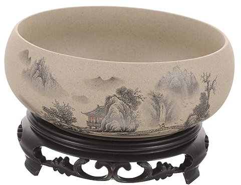 Yardenfun Keramik Pflanzgefäß Für Bonsai Mit Kunststoff Basis Hydrokultur Blumentopf Mittelstück-pflanzgefäß Für Garten Und Haushalt