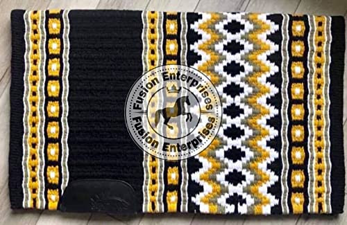 EQUIEMPRESS Sattelunterlage Western Show/Westernsatteldecke aus Neuseelandwolle, Top Wool Pad Sensor Flex (Anpassung möglich) A-03 (36 x 42)